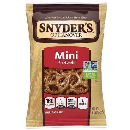 SNYDERS OF HANOVER Snyder's Of Hanover Fat Free Mini Twist Pretzels 1.5 oz. Bag, PK60 22170
